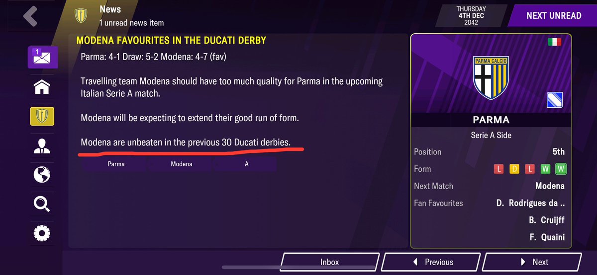 Derby-dominans.
#footballmanager