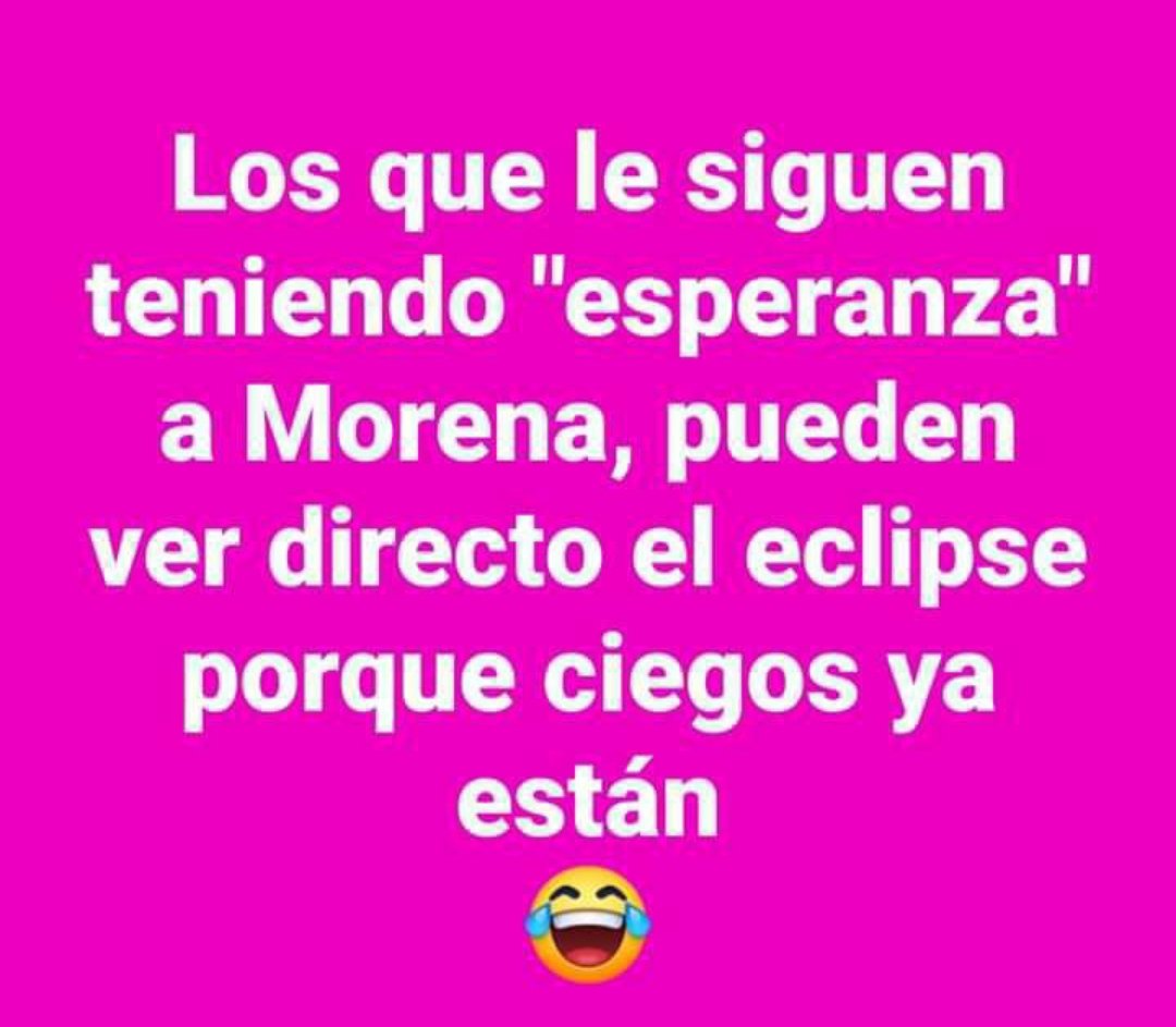 Cómo me gustaría tener la esperanza de que los CHAIROS tienen remedio.

#NarcoPresidenteAMLO33
#NarcoPresidenteAMLO32
#NarcoCandidataClaudia33
#NarcoCandidataClaudia32

#XochiltGalvezPresidenta2024 
#XochitlPresidenta