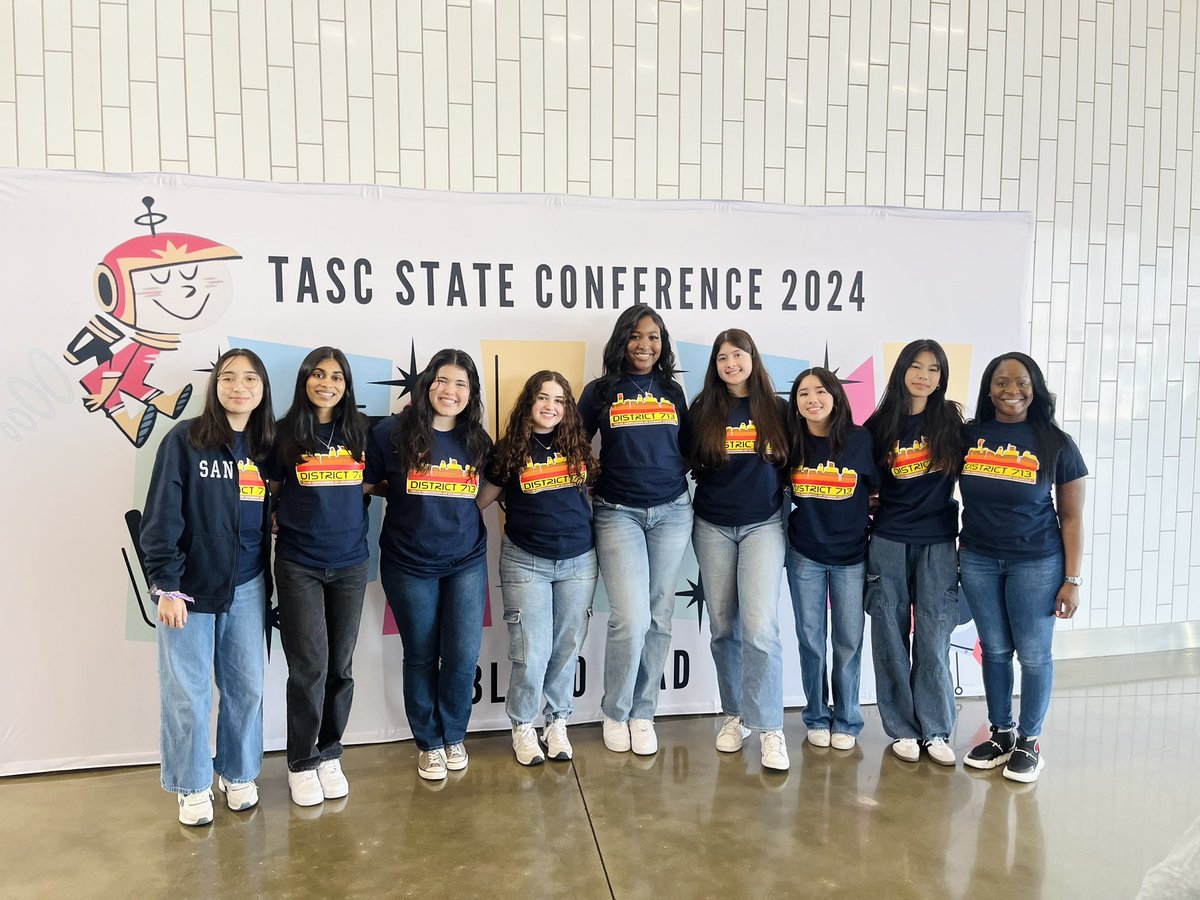 SharksSection's tweet image. We made it to TASC State Conference 2024! Let’s GOOO StuCo!! #Day1 #FINSUPCREEK 🦈