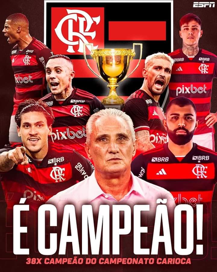 ❤🖤❤🏆🦩38X🦩🏆❤🖤❤
É CAMPEÃO! É REI DO RIO!
#Flamengo 
#CampeonatoCarioca