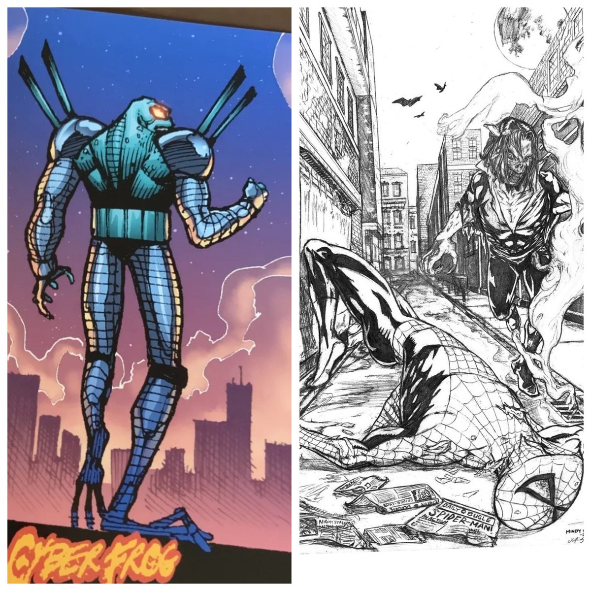 RenownedZ3r0's tweet photo. Sure do. The first picture,
Top is Malin. Bottom is @MindyWheelerArt
Second picture is Malin on the left. Mindy on the Right.
My opinion is mine and mine alone.
#WhereisGodlike
#Godlikeis3YearsLate
#WhereisReignbowtheBrute
#WhereIsSnowman
#WhereIsIngloriousRex2
And a big ol' go F yourself.