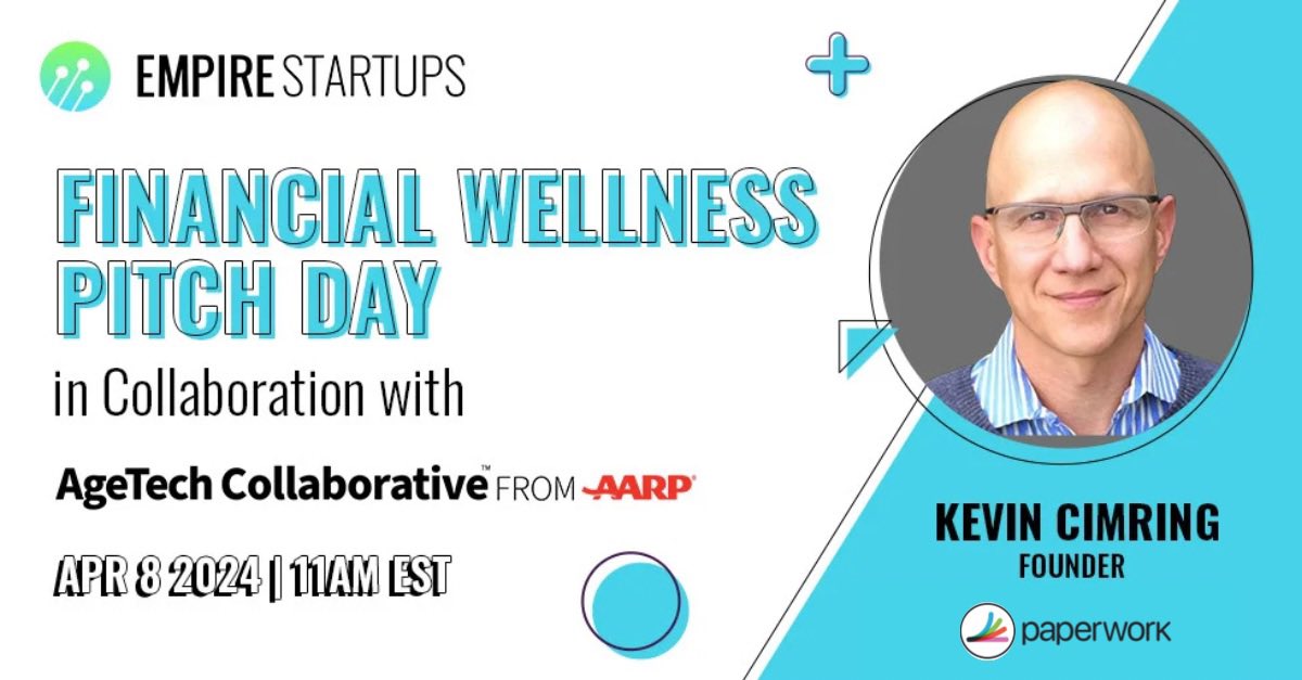 kevincimring's tweet image. Looking forward to judging the financial wellness pitch day tomorrow hosted  by @EmpireStartups  in association with @AARP and @AgeTechCollab. Good luck to all the startups!