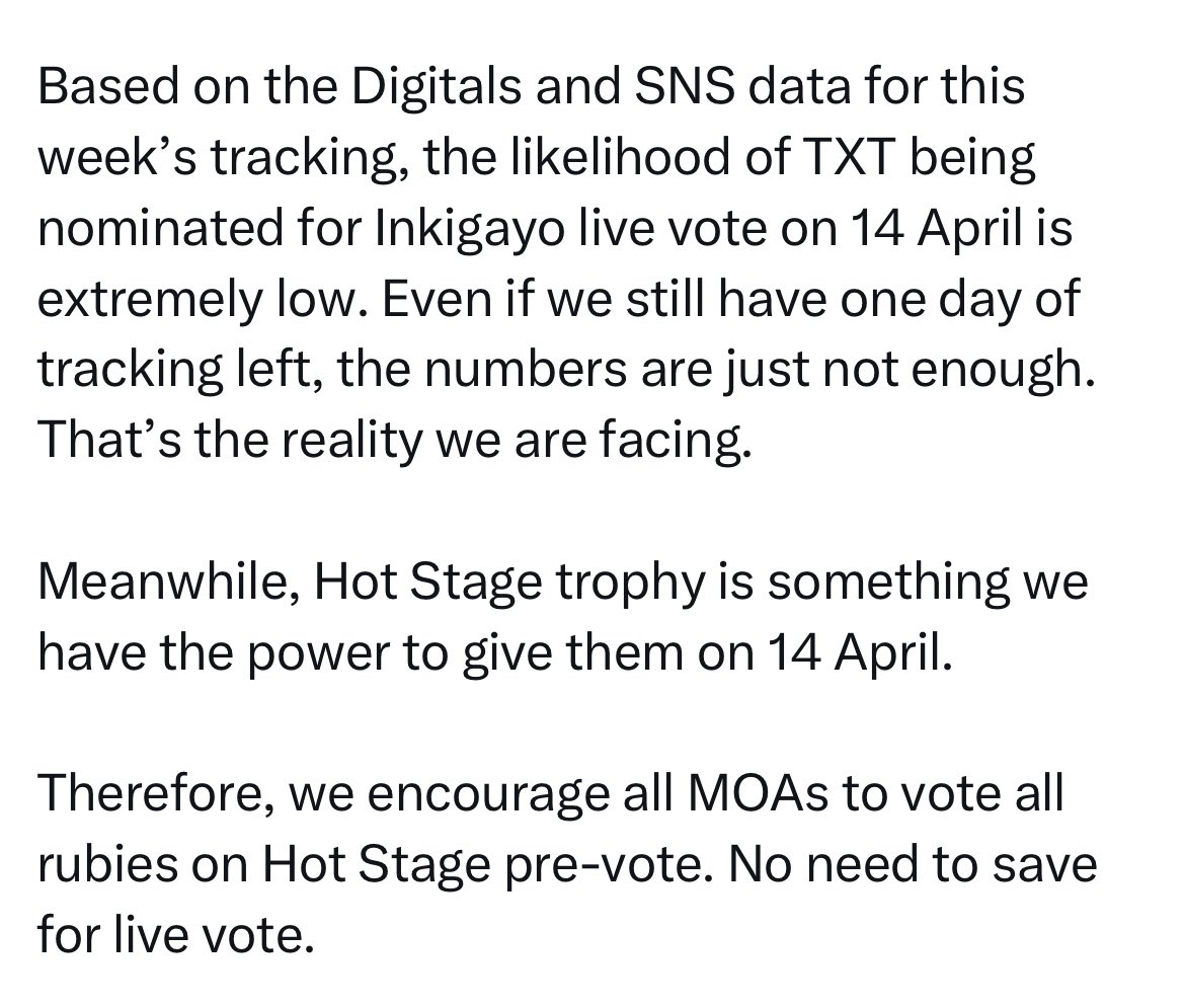 MOAs, for Inkigayo, please take a note.