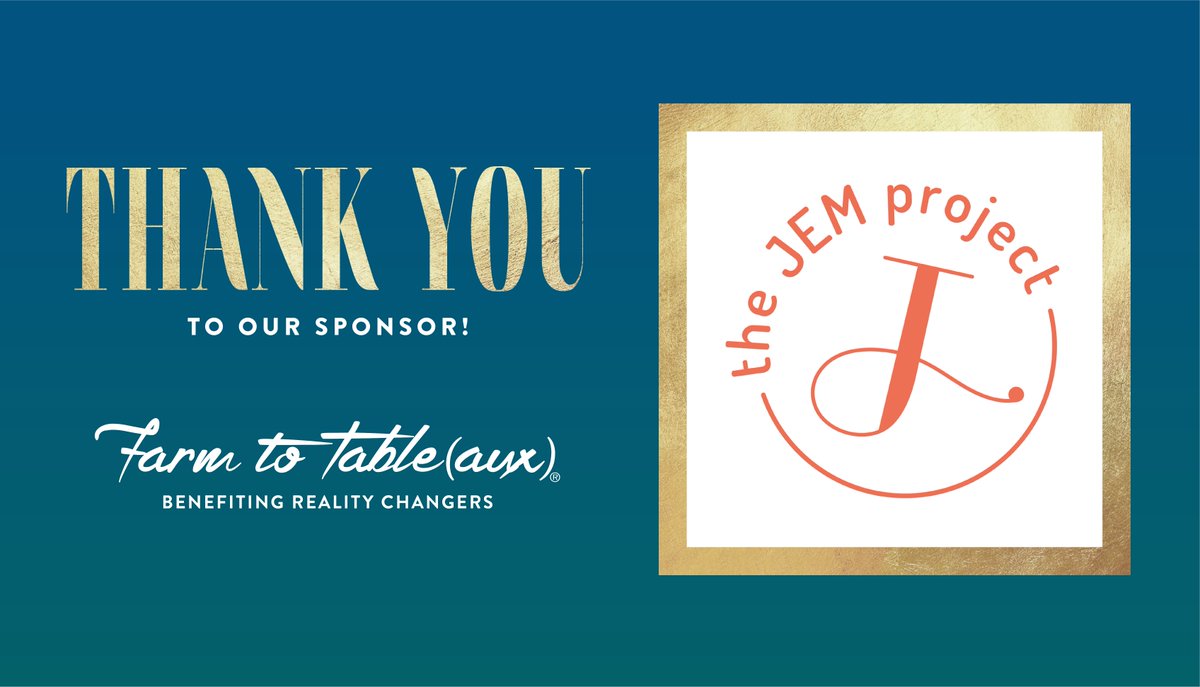 Farm to Table(aux) is coming up on Thursday! We'd like to thank <a href="/TheJEMProject/">The JEM Project</a> for their sponsorship and dedication to first-gen futures.

Tickets &amp; more info: realitychangers.org/event/farm-to-…

#FarmtoTableaux #givingback #sandiego #community #art #events