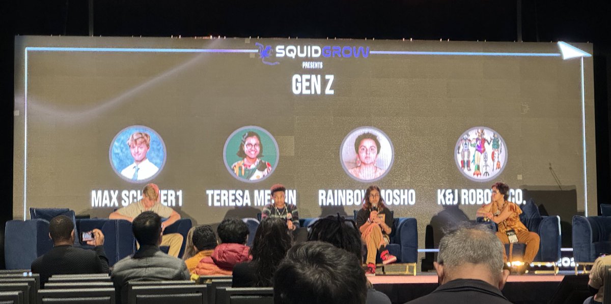 Gen Z in the BUILDING! And BUILDING! Please believe. 

Amazing panel from young brilliance. 

After this one, good to catch up with Teresa and fam again.

Andddd got to meet KJ irl for the first time. Yup. Genius. 🙌🏾 actually let me go find a piece to scoop off secondary because