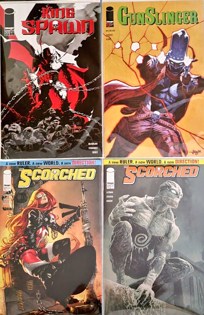 Spawn Universe catch-up! ⛓️💀⛓️
#Spawn #SpawnsUniverse #Comics #ToddMcFarlane @ImageComics #KingSpawn #Gunslinger #TheScorched