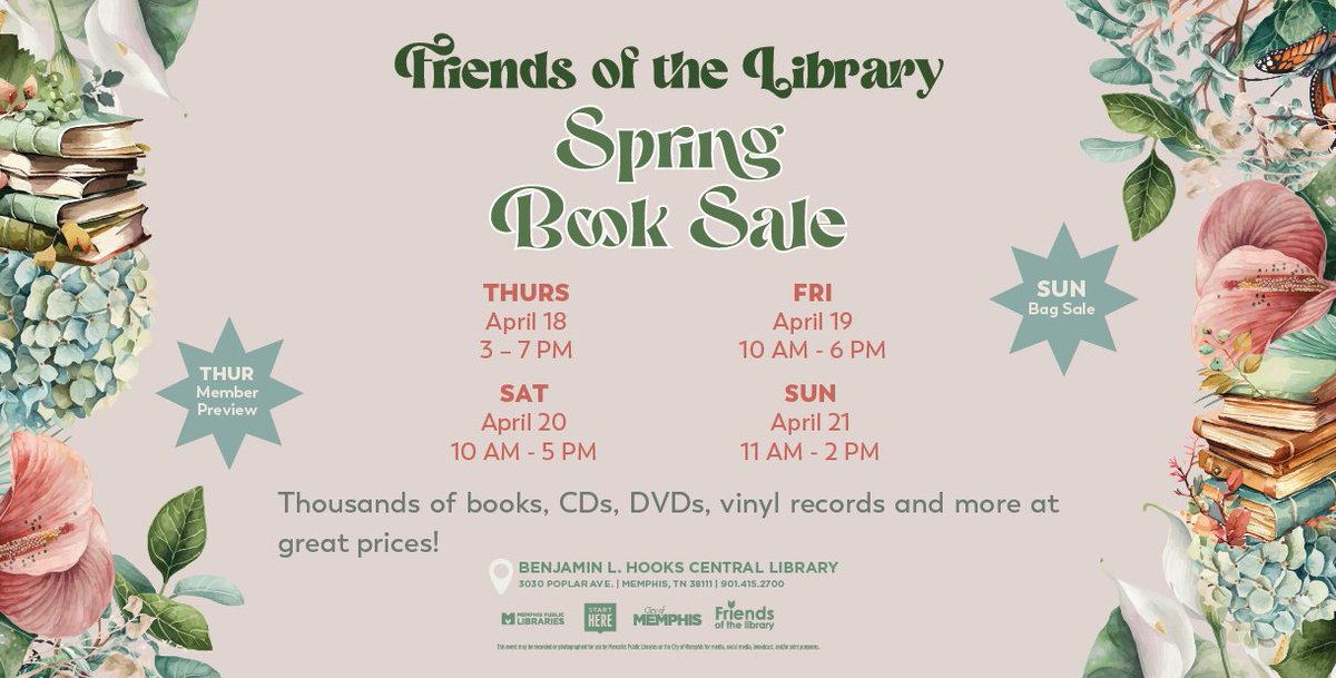 Mark your calendar! We are just weeks away from this fantastic event! We will have great books for bargain prices. All the money raised supports library programming.