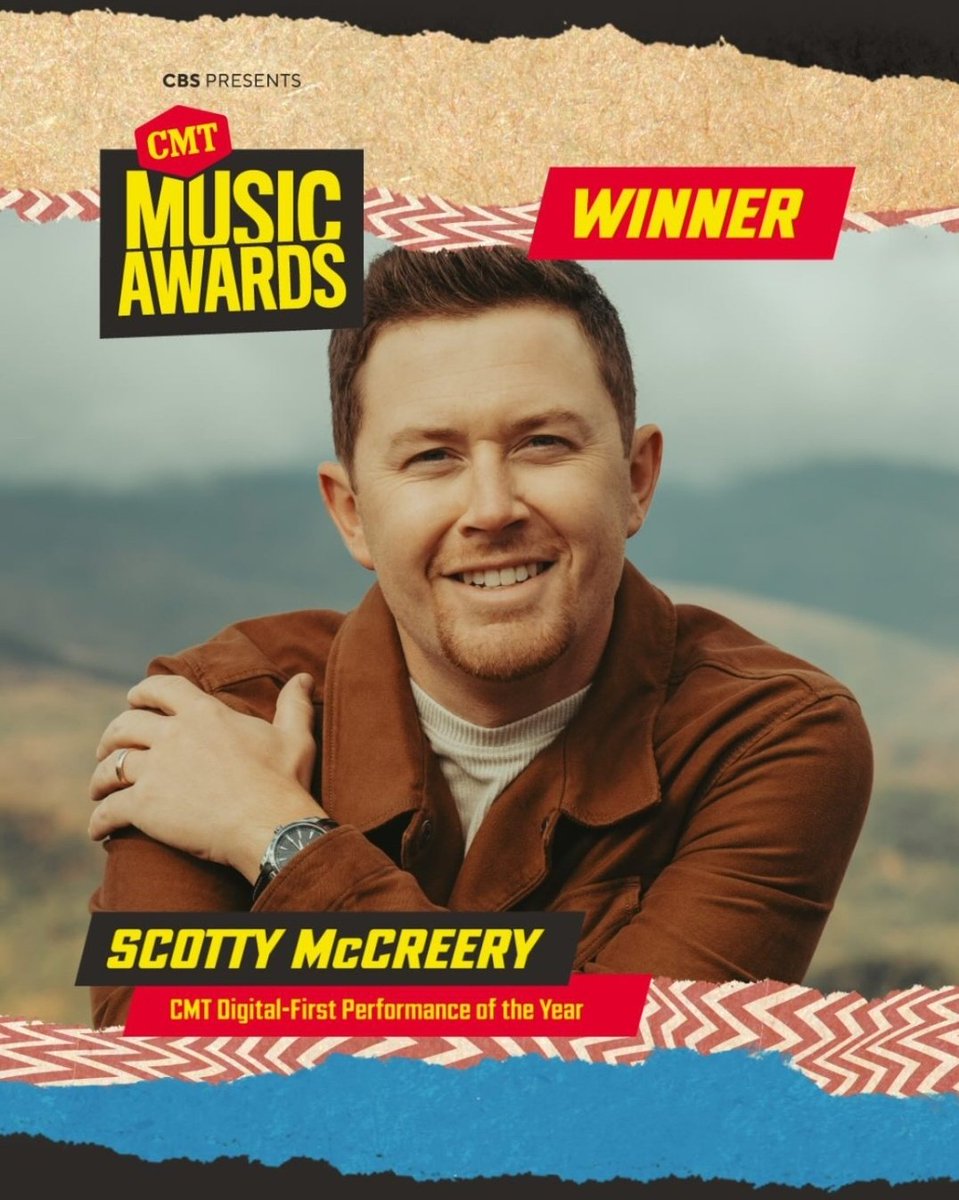 WINNER! The CMT Award for CMT Digital-First Performance of the Year goes to @ScottyMcCreery! Congrats Scotty! #CMTAwards