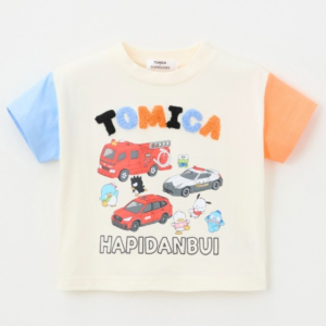 しまむら『トミカ×はぴだんぶい』コラボの半袖Tシャツ、ハーフパンツ