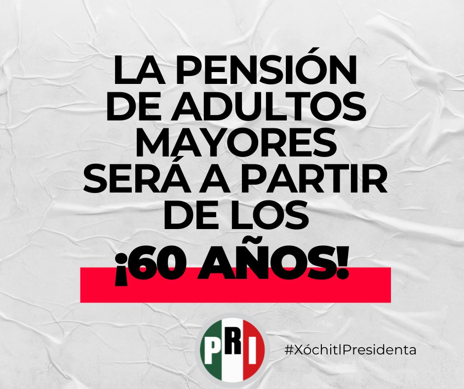 Con <a href="/XochitlGalvez/">Xóchitl Gálvez Ruiz</a>, los adultos mayores recibirán su pensión a partir de los 60 años y esta incluirá, en caso de requerirlo, prótesis dentales, lentes, operación de cataratas, aparatos ortopédicos y auditivos.

#XóchitlPresidenta