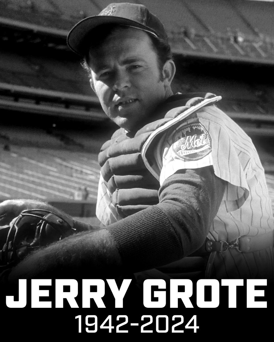 Jerry Grote, a two-time All-Star and 1969 World Series Champion, has passed away at the age of 81. He spent 12 seasons with the Mets from 1966 to 1977. RIP 🙏