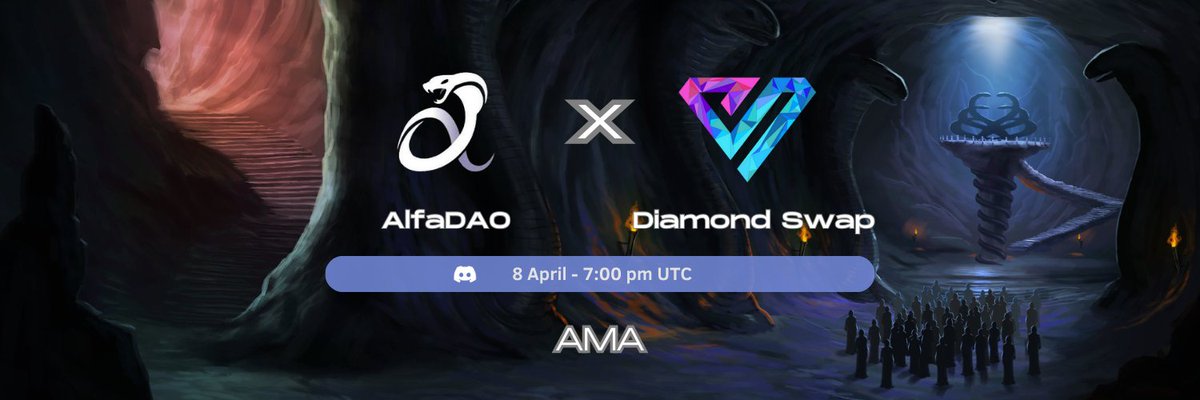 Diamond Swap is building the world's first EIP-2535 DEX and DEX Aggregator. Join us Monday, April 8th at 7pm UTC to meet the @DiamondSwapTeam team and get your questions answered!
