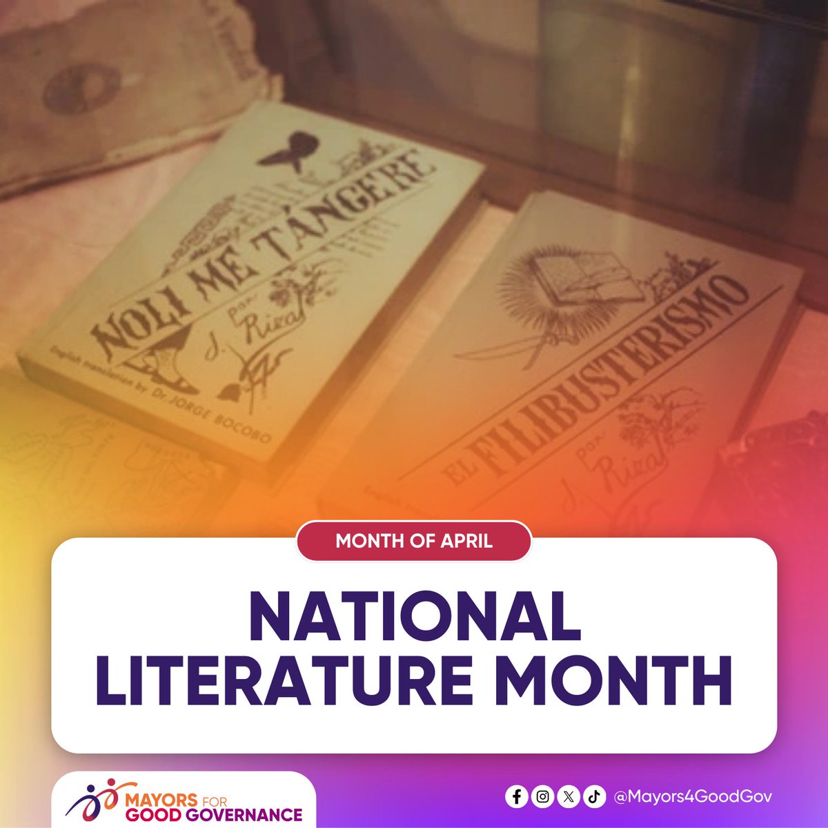 Mula sa mga obra ng ating mga bayani hanggang sa mga modernong akda ngayon, bawat salita ay sumasalamin sa ating kultura, kasaysayan, at mga pangarap. 

#NationalLiteratureMonth
#MayorsForGoodGovernance