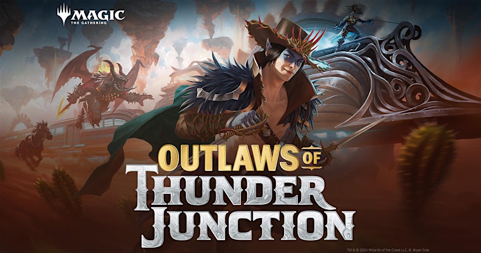 #OutlawsofThunderJunction is fully spoiled and comes out in less than a week! In-store pick-up for any pre-orders is this Friday! ow.ly/2Ifq50R9Van