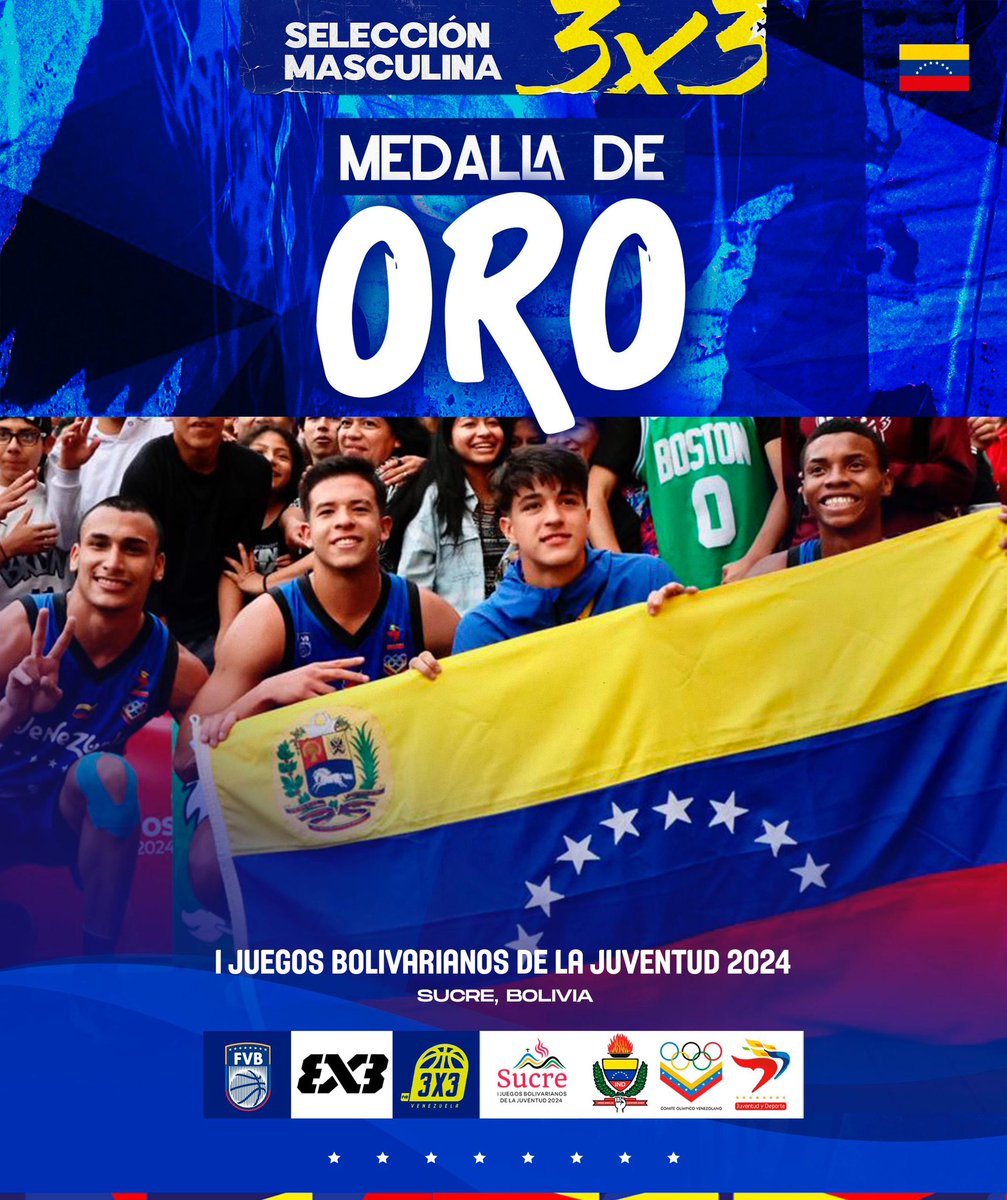 ¡Felicidades a la selección de baloncesto 3x3 femenino y masculino por traer a casa la medalla de oro en la primera edición de los Juegos Bolivianos de la Juventud! 🥇🏀 ¡Un logro que demuestra el talento y dedicación! #OrgulloNacional #Baloncesto3x3 #MedallaDeOro