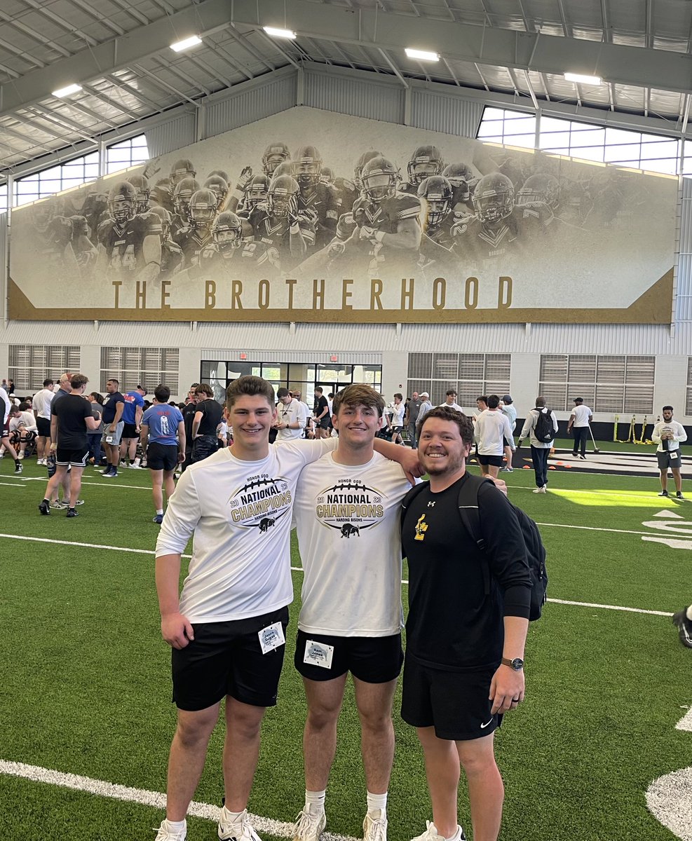 2026 LB Sam Jones and 2026 DL/OL Jaxon Dugas performed well and represented LCA at a high level at @Harding_FB on Saturday. Two elite Godly men who play great football. Thanks to @ltribb3, @PaulSimmonsHU, and the rest of the staff. #EVERYTHING 🦅 @SamJones_2026 @Jaxon_Dugas