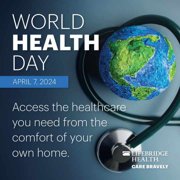 Today is #WorldHealthDay. 🌍 

#LifeBridgeHealth believes that everyone deserves to have access to safe, quality health services, education and information which is why we proudly offer a wide range of virtual healthcare services: bit.ly/410aF1L