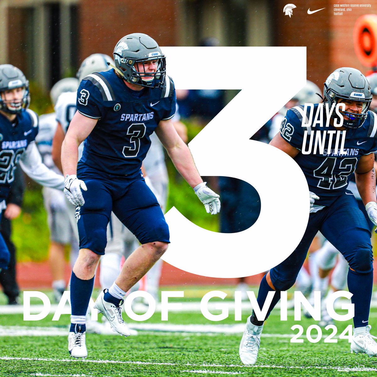 𝟑 𝐝𝐚𝐲𝐬 𝐮𝐧𝐭𝐢𝐥 𝐭𝐡𝐞 𝐃𝐚𝐲 𝐨𝐟 𝐆𝐢𝐯𝐢𝐧𝐠! Funds raised through the Day of Giving will be designated to our Intern Coaching Program. #d3fb #BlueCWRU #RollSpartans