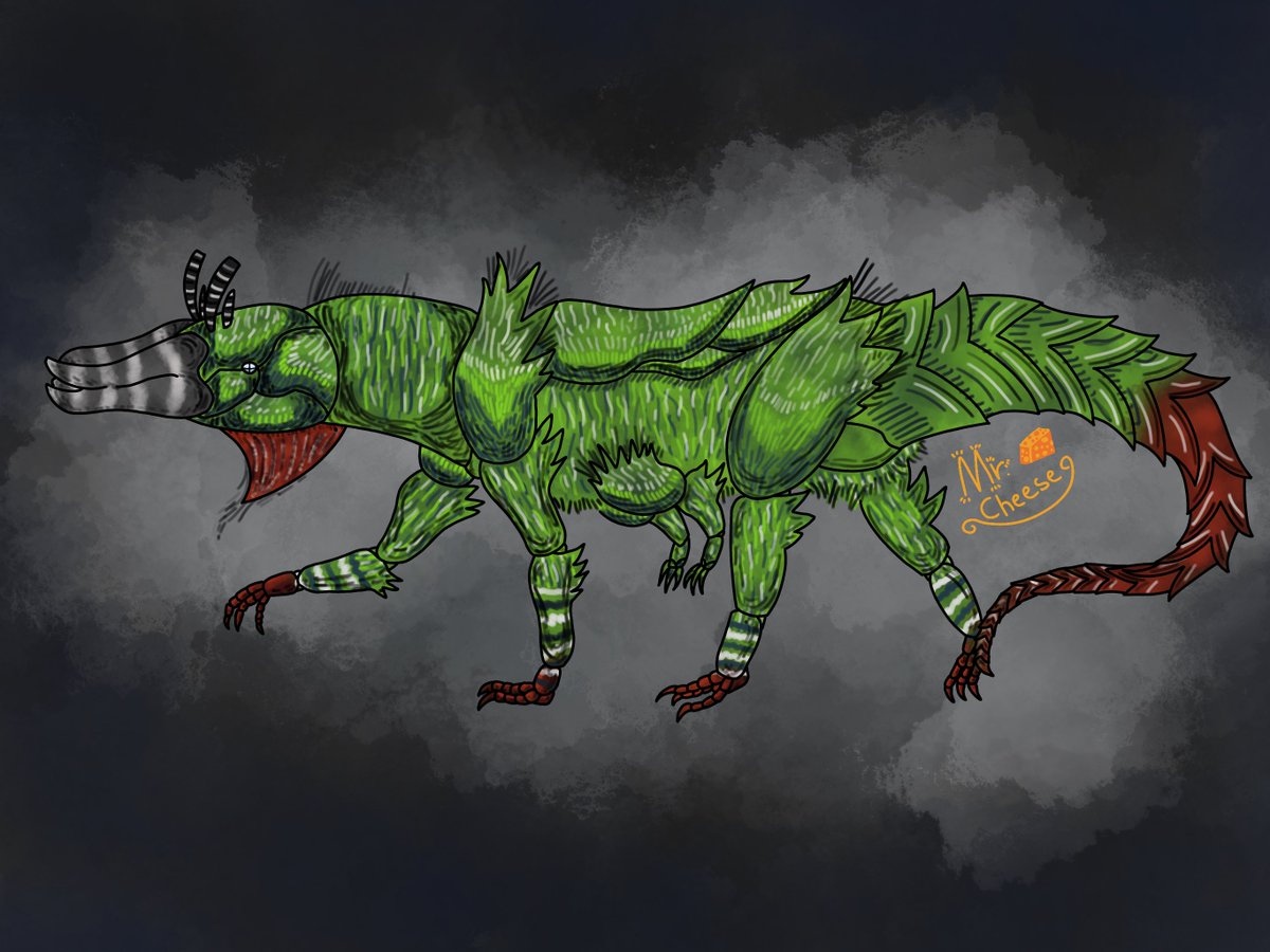 MistuhCheese's tweet photo. I just read fundamentals of creature design so i decided to make one myself! This lil guy is mixed with bobbit worm, panther, insect, and squid.
#creaturedesign #creaturemaking #monstermaking #charactermaking #art https://t.co/CGC8rRNcRv