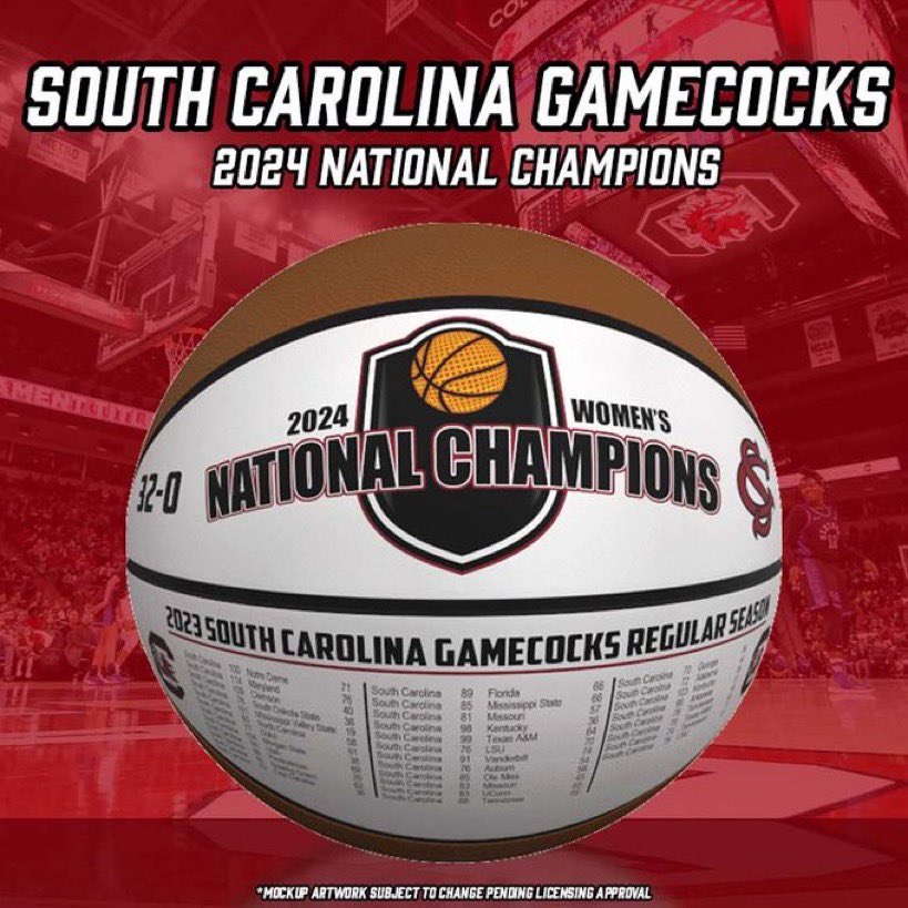 🚨 #GAMECOCKS FAMS 🚨 Enjoy an opportunity to CELEBRATE this HISTORIC SEASON by owning one of these @NikcoSports Basketballs to commemorate an UNDEFEATED SEASON and NATIONAL CHAMPIONSHIP! Link below to Purchase 👇🏼 bit.ly/3xs01Gm Use Code - “COCKSBY90” for $10 OFF🤙🏼🐔