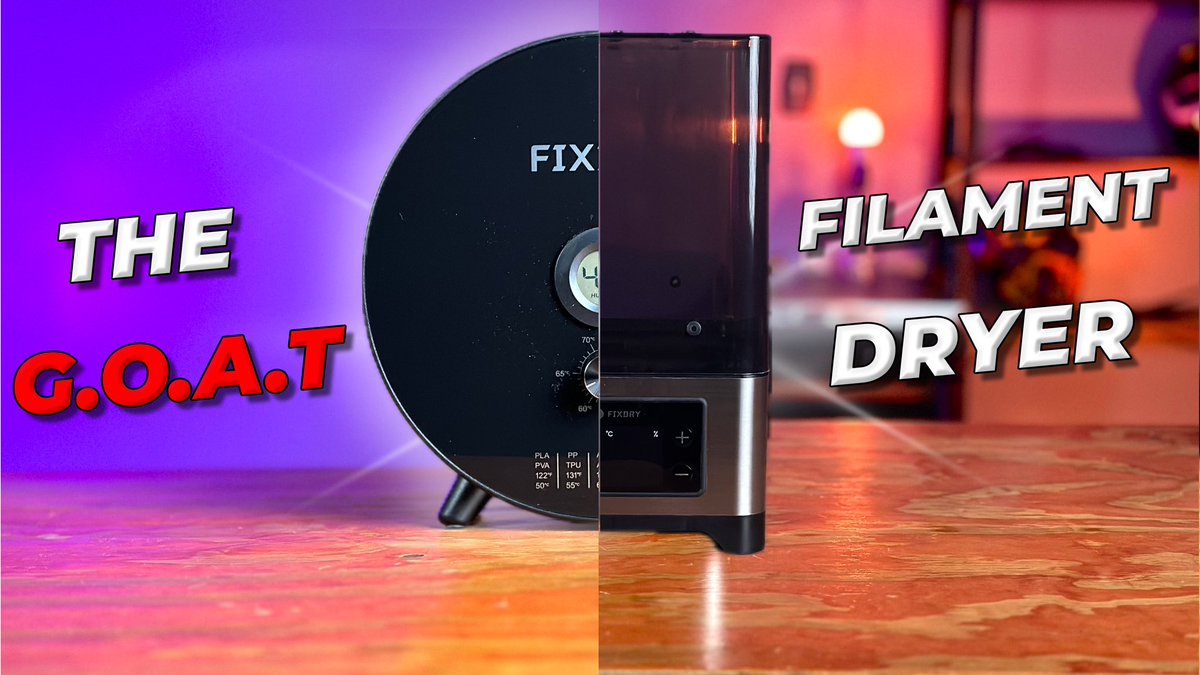 The Finale to my 2 Part Filament dryer Review!!! Plus GIVEAWAY! More Details in the video! @Fixdry_official youtu.be/Iq4kDbGK2EA?si… #3dprinted #cosplay #fixdry #filamentdryer