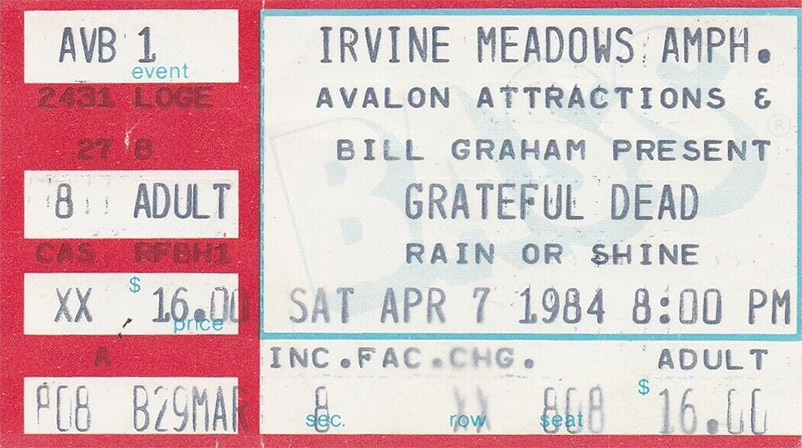 40 years ago tonight, the grateful dead in orange county at irvine meadows. tape, scene reports, my listening notes, etc.: heads.social/@bourgwick/112… #deadfreaksunite [4/7/84]