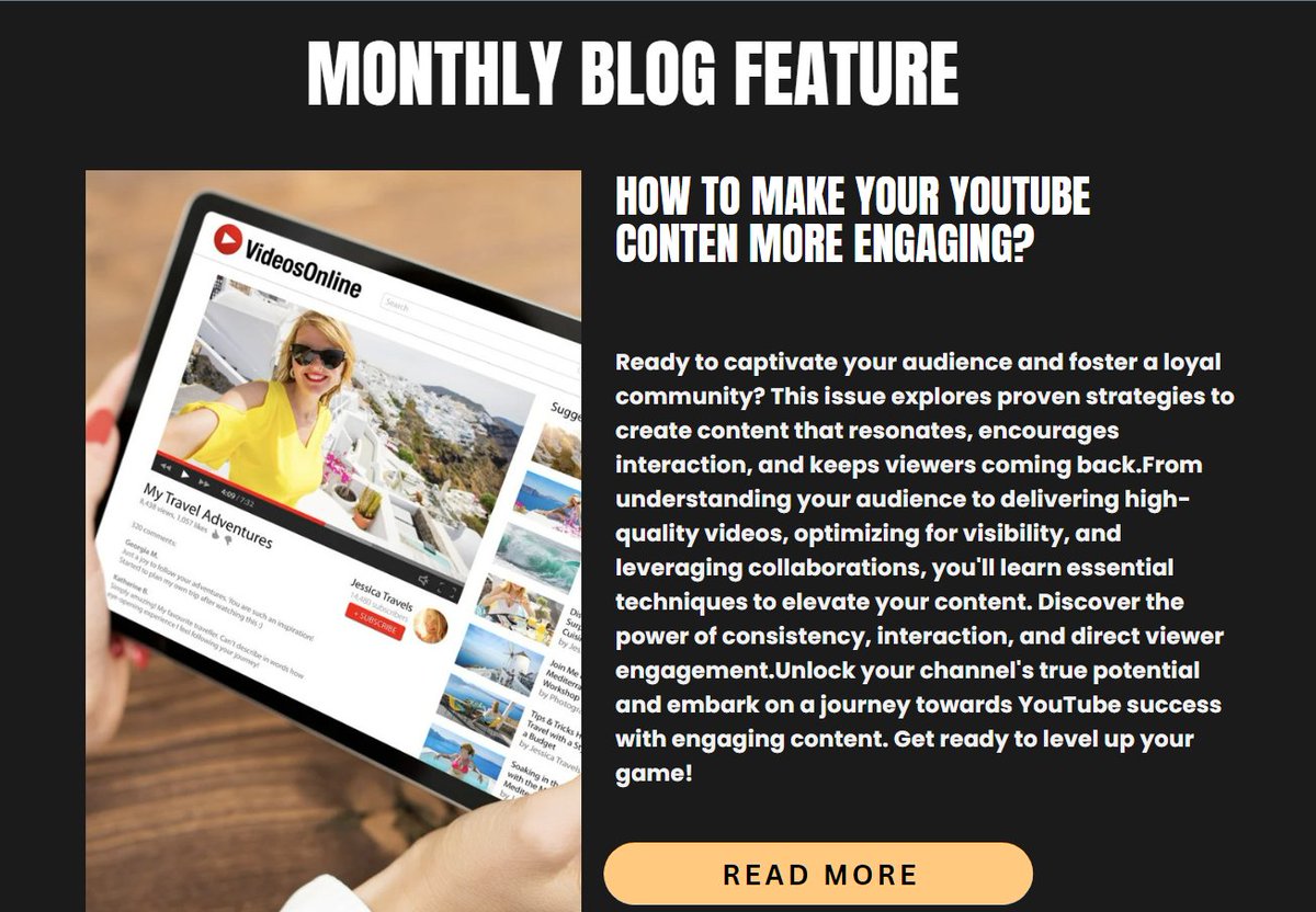 contlent_media's tweet photo. Fresh Insights Just a Click Away! Have you checked out our latest newsletter?
Don’t miss out on the newest trends and tips in content creation.
Share your thoughts with us! #ContlentMedia #newsletter #youtubeblog
https://t.co/q0rrSiBmi3 https://t.co/TQLa4gatcv