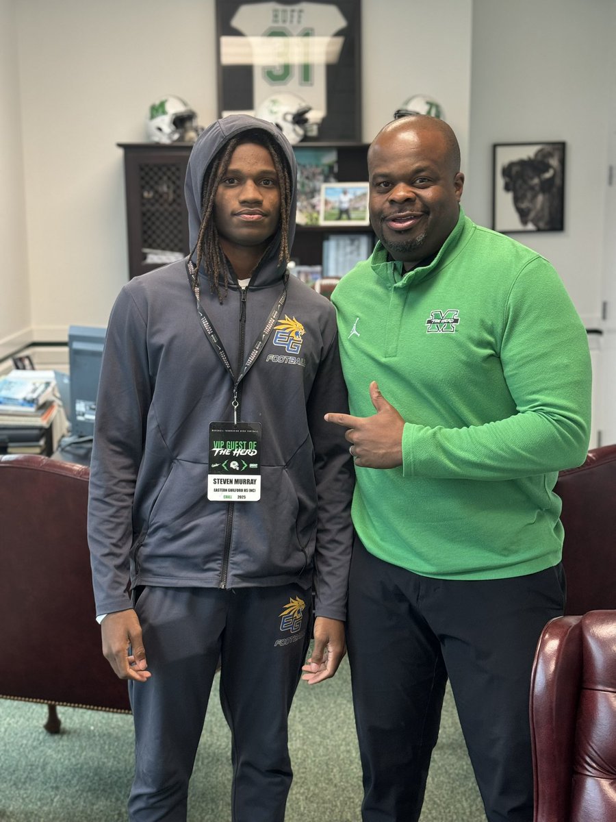 Had a great visit @HerdFB thanks for the hospitality can’t wait to get back! @aarondobson17 @WillDrewMU @Reed5G @CoachHuff @coachbags4 @EGWildcatFB