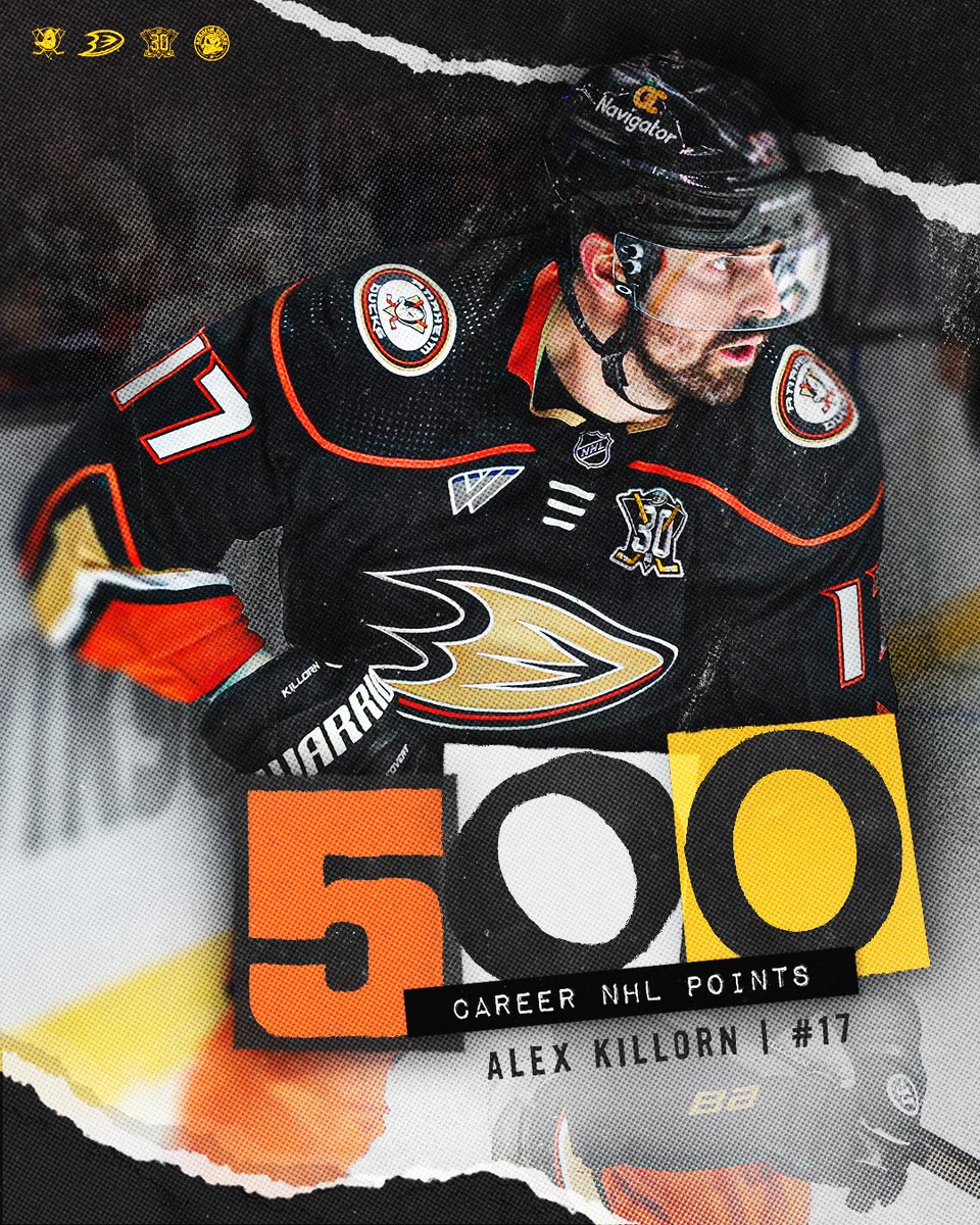 With an assist on Frank's goal, make it 500 NHL points for @Akillorn19!! #FlyTogether