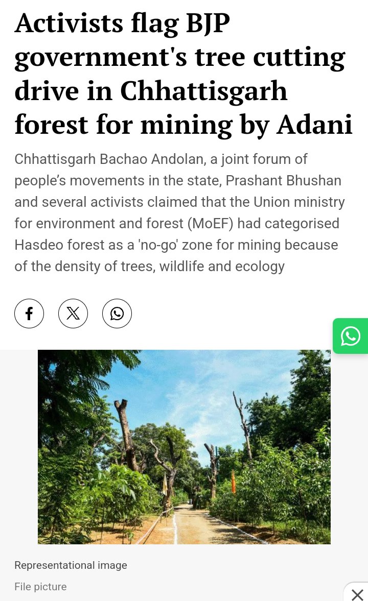 gauravsabnis's tweet photo. Modi has been selling Indian forests to Adani like it's a Buy वन Get वन Free scheme. https://t.co/N0Wcvm6t6a