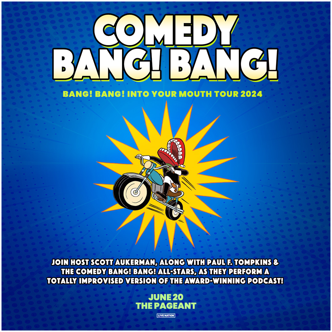 JUST ADDED: @ComedyBangBang: The Bang! Bang! Into Your Mouth Tour 2024 comes to The Pageant on June 20th! Be the first to get presale tickets on Thursday at 10AM (code: RIFF). Pubic on sale Friday at 10AM. More info: ticketmaster.com/event/06006082…