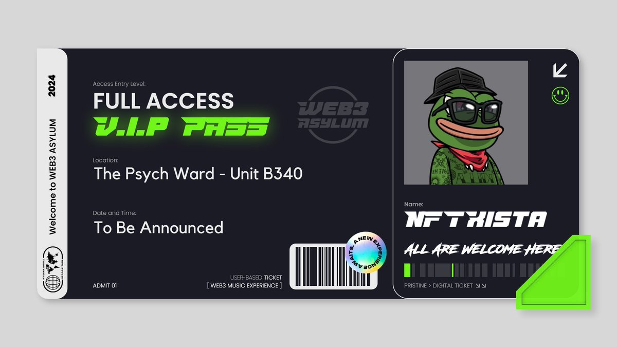 Got accepted into the next big thing building on Base! Absolute fire art from @RedkamSitipop 🔥

Full access pass obtained 🙌

<a href="/Web3Asylum/">Web3 Asylum</a> is BASED!