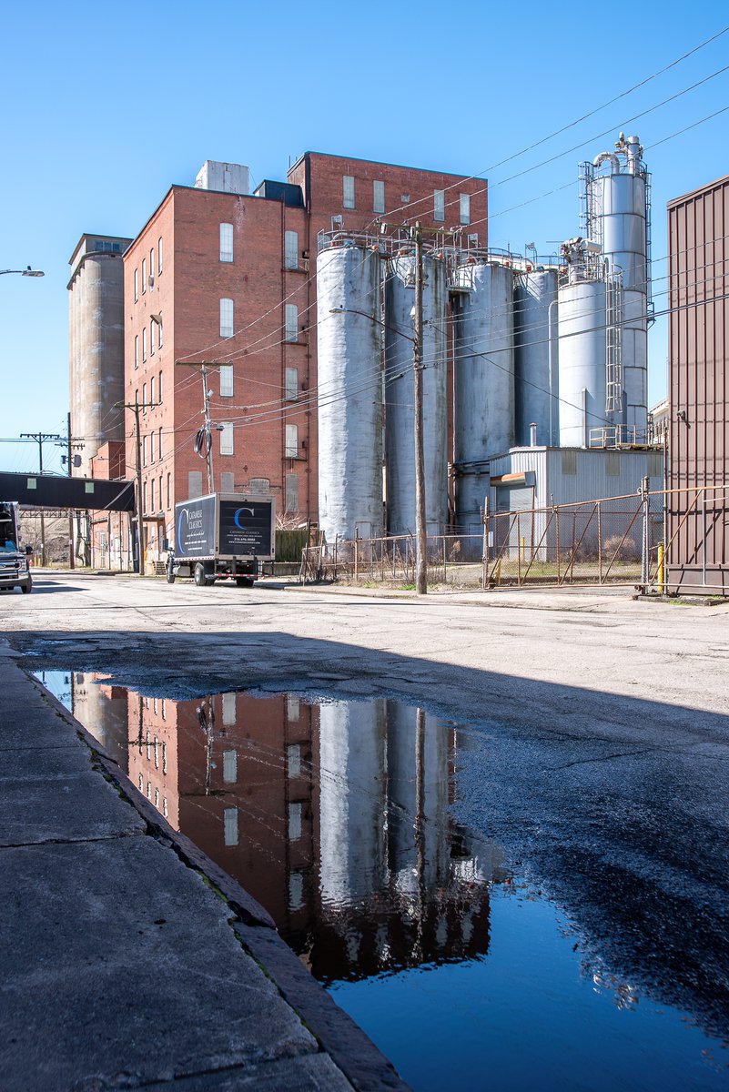 Reflections on the backstreets of Cleveland, Ohio.