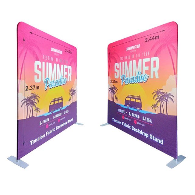 B2VStore's tweet photo. “Elevate your presentation game with our premium tension fabric display! Ideal for events and expos, it’s collapsible, easy to set up, and makes a bold statement. Stand out with durability and style. #ElevateWithEase #TensionFabricMagic https://t.co/s6Lq4HtTWs