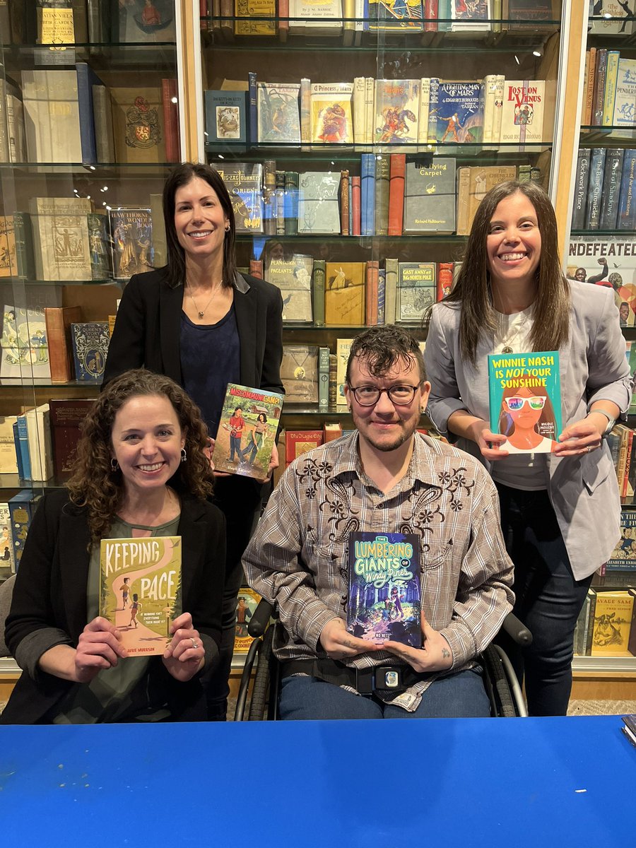 What a joy to be on a panel with these authors at @booksofwonder today! Thank you so much to everyone who came. I loved celebrating #KeepingPace and these other great middle grade reads with you! Such a fabulous kickoff to my book release week—my heart is full! 💚