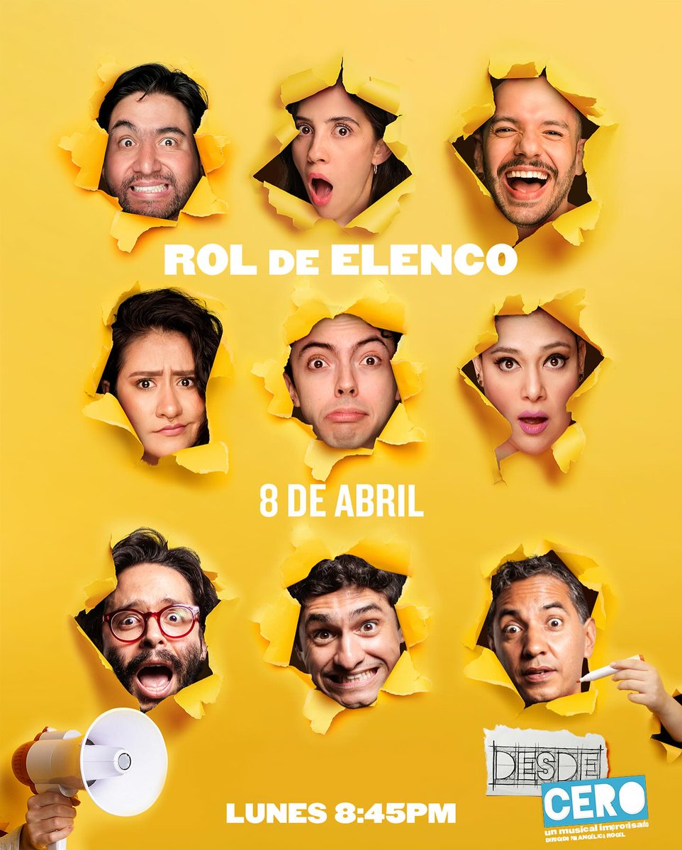 Este lunes en el Teatro Milán tendremos un nuevo musical totalmente improvisado #DesdeCero 🎭 con este gran elenco que no te puedes perder. Compra aquí tus boletos: linktr.ee/MilanLucerna 🎟️