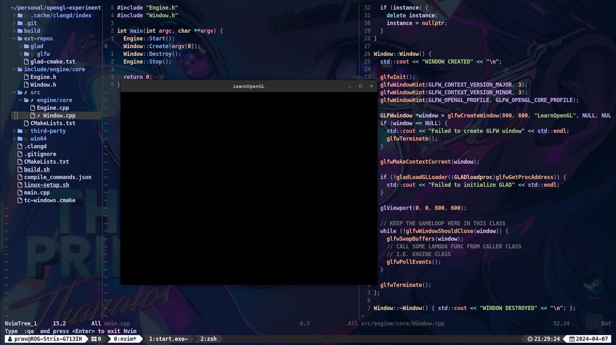 GameEngineDude's tweet image. Back at it again, but this time with a much better CMake config, code structure, compatibility with Windows and Linux, and additional build scripts in bash for convenience.
#cmake #c++ #opengl #graphics #gamedev