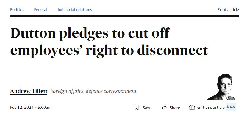 Union members have stood together and won new rights at work. Peter Dutton has already promised to get rid of the Right to Disconnect. Which other rights will he take from you if he wins the election?