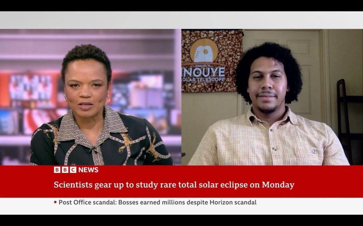 NSF Daniel K. Inouye Solar Telescope Ambassador and graduate student Marcel Corchado-Albelo talked all things eclipse with the BBC.
