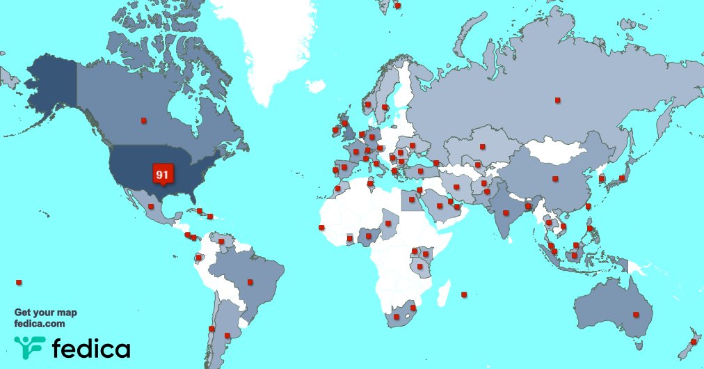 I have 724 new followers from USA, Canada, UK., and more last week. See fedica.com/!PhilDedrick