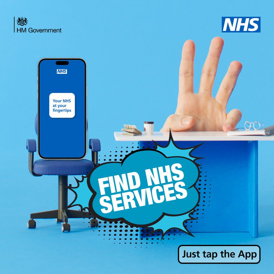 With the NHS app it is easy find your local NHS services. So you can manage your health while barely lifting a finger. Find out more at nhs.uk/app