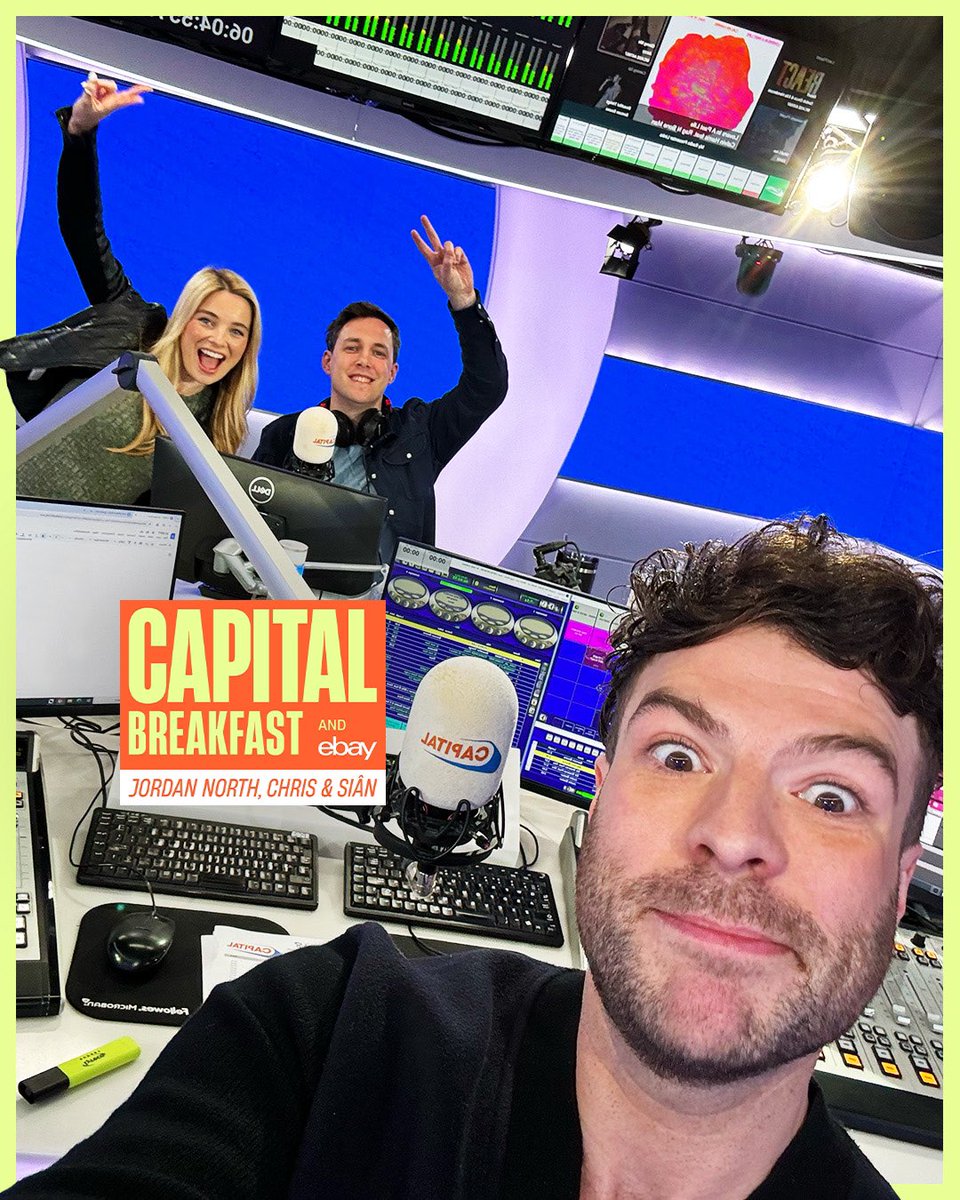 gooooood morning from the All New Capital Breakfast with Jordan North, Chris Stark &amp; Sian Welby 😁

come join on <a href="/GlobalPlayer/">Global Player</a>, the official Capital app!
🔊 globalplayer.com/live/capital/b…