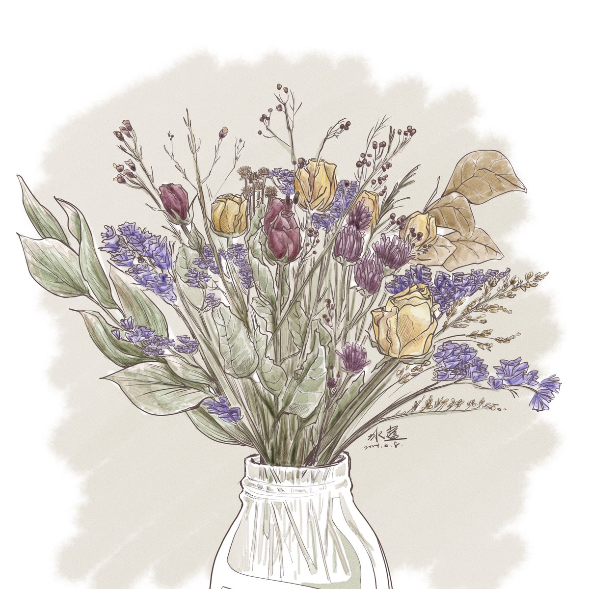 iceblueinwind's tweet photo. 忙碌中把顏色補一補~下次畫另一束🌹
Colored 🌹
#SelfPromiseWeek 86 補
#drawing #Practice #flower https://t.co/NsdfgE6i2O