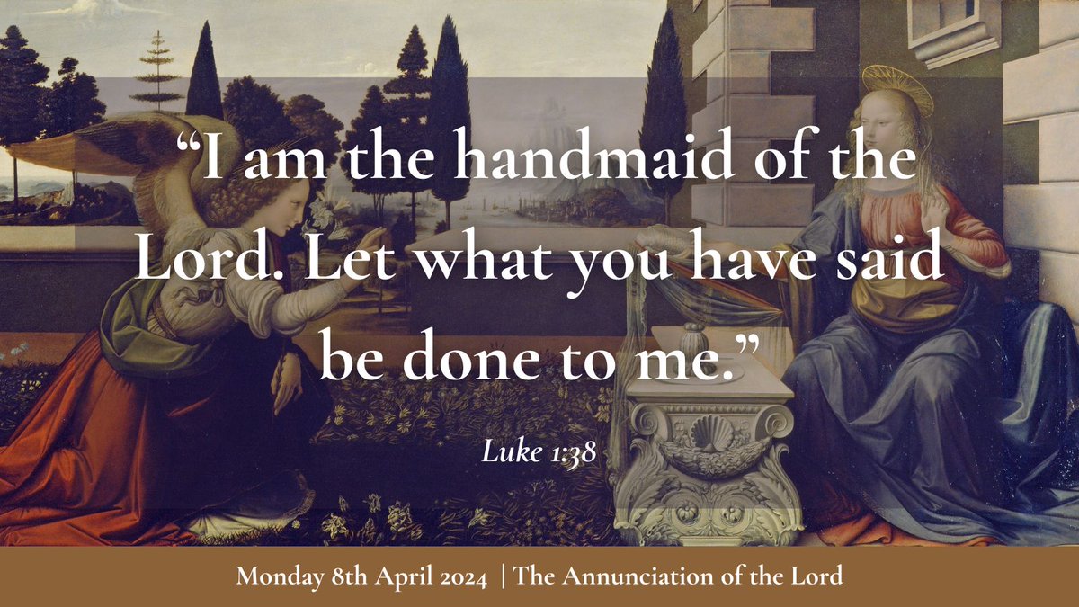 On today's Solemnity of the Annunciation of Lord, we reflect on Mary's obedience and trust in God's plan. May we strive to imitate Mary in our own response to God and His unique call for each of us.