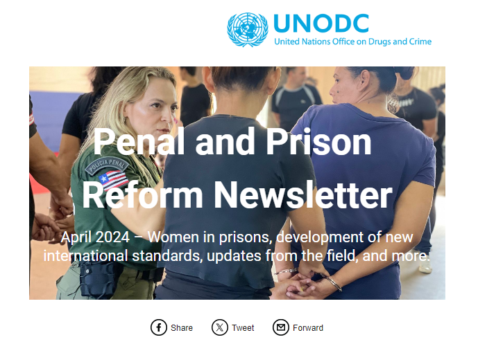 Read and subscribe to our newsletter to stay up to date with @UNODC Penal & Prison Reform about the stories of change, empowerment and progress April 2024 📰tiny.cc/2jcnxz Sign up 👉tiny.cc/0z1svz #PrisonersMatter