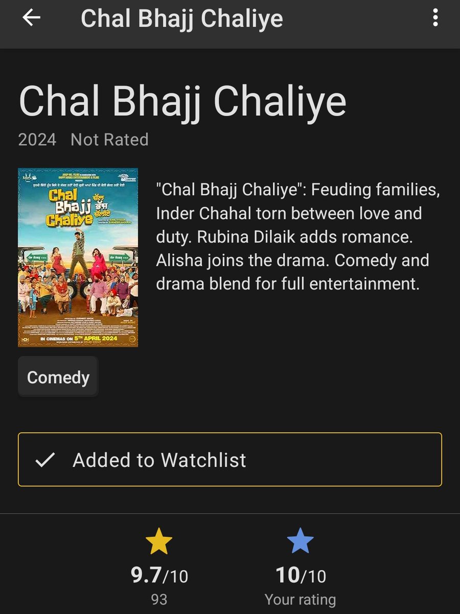 Hey #RubiHolics ! Please Go on IMDb app and rate the #ChalBhajjChaliye movie 10/10 by giving a nice & positive review. Come on guys, let's show maximum love and support to @RubiDilaik 🩷. #RubinaDilaik
