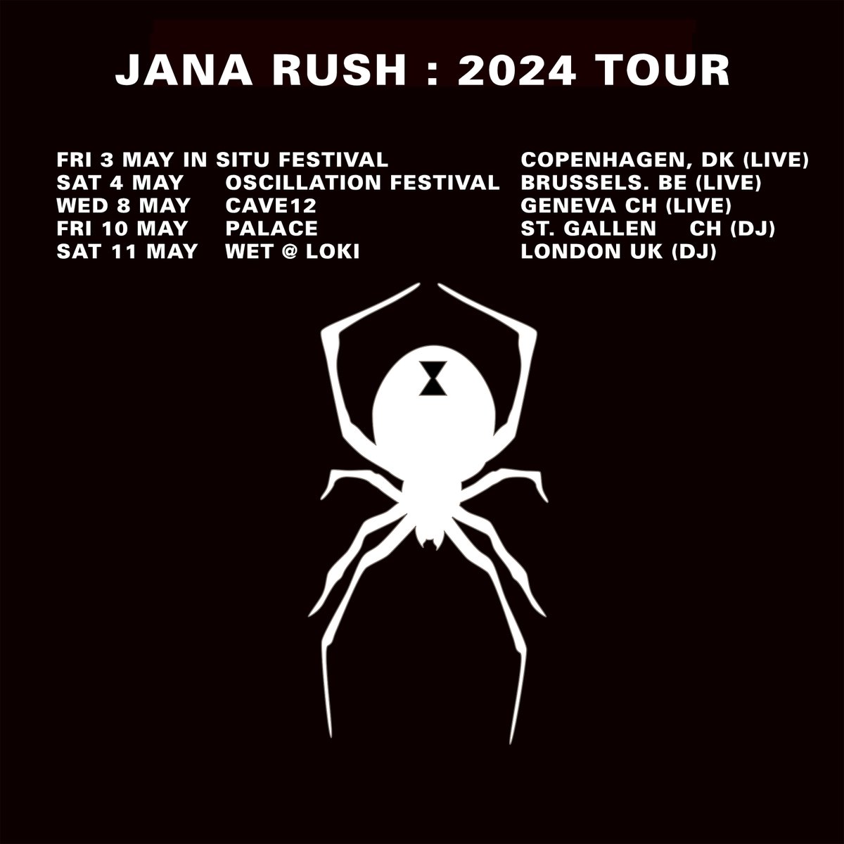 .@janarush312 (@Planetmurecords) is jumping back across the Atlantic for a run of DJ and live dates in May. Booking: lisa @ disk - agency . de