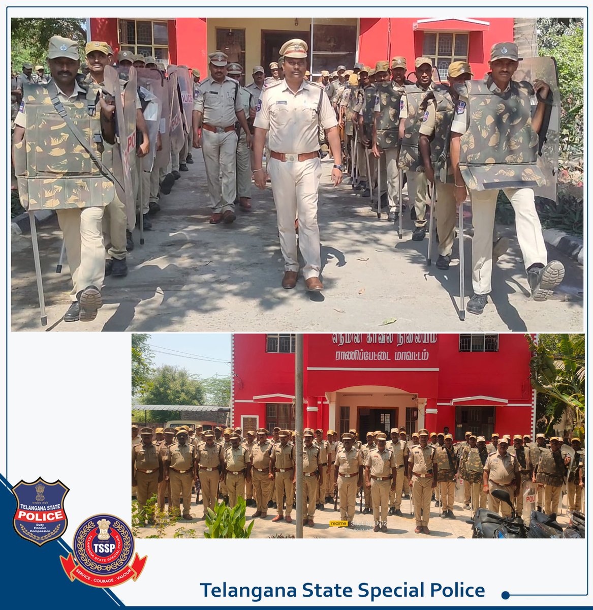 TSSP Personnel deployed at Tamil Nadu Lok Sabha polls 2024. #TSSP #TSSPBattalions #TelangnaPolice #ParliamentElection2024 @SwatiLakra_IPS @TelanganaCOPs @tnpoliceoffl