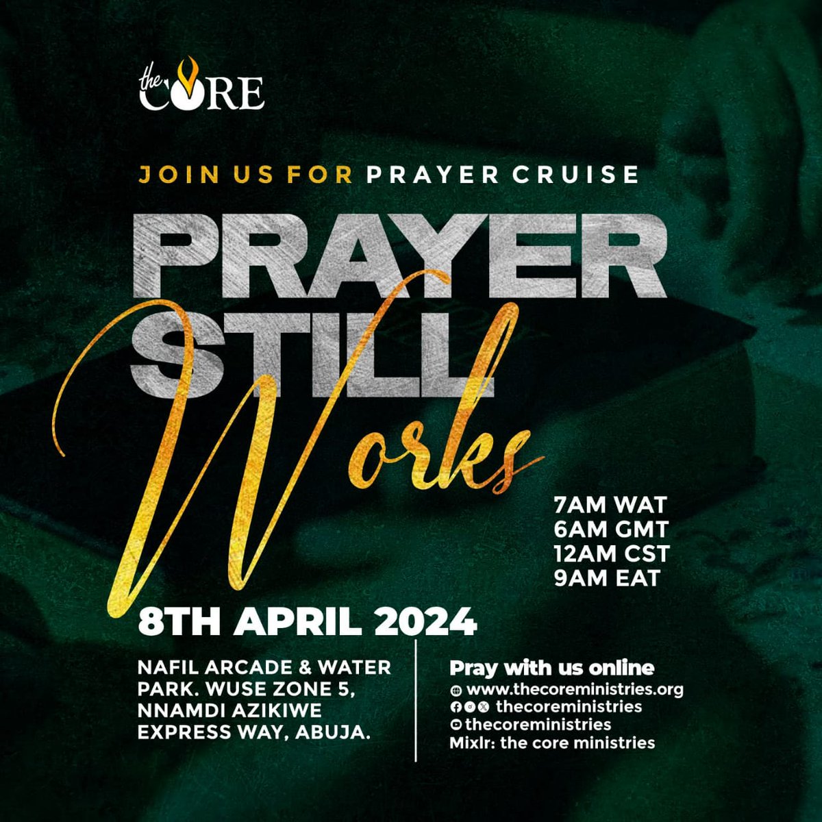 thecoremin's tweet image. Welcome to Prayer Cruise with PosE!!!

You can connect with us on;

Mixlr: mixlr.com/the-core-minis…

Youtube:
https:tinyurl.com/ynz3dcju

We are delighted to have you pray with us!

Enjoy Escalated Favour
