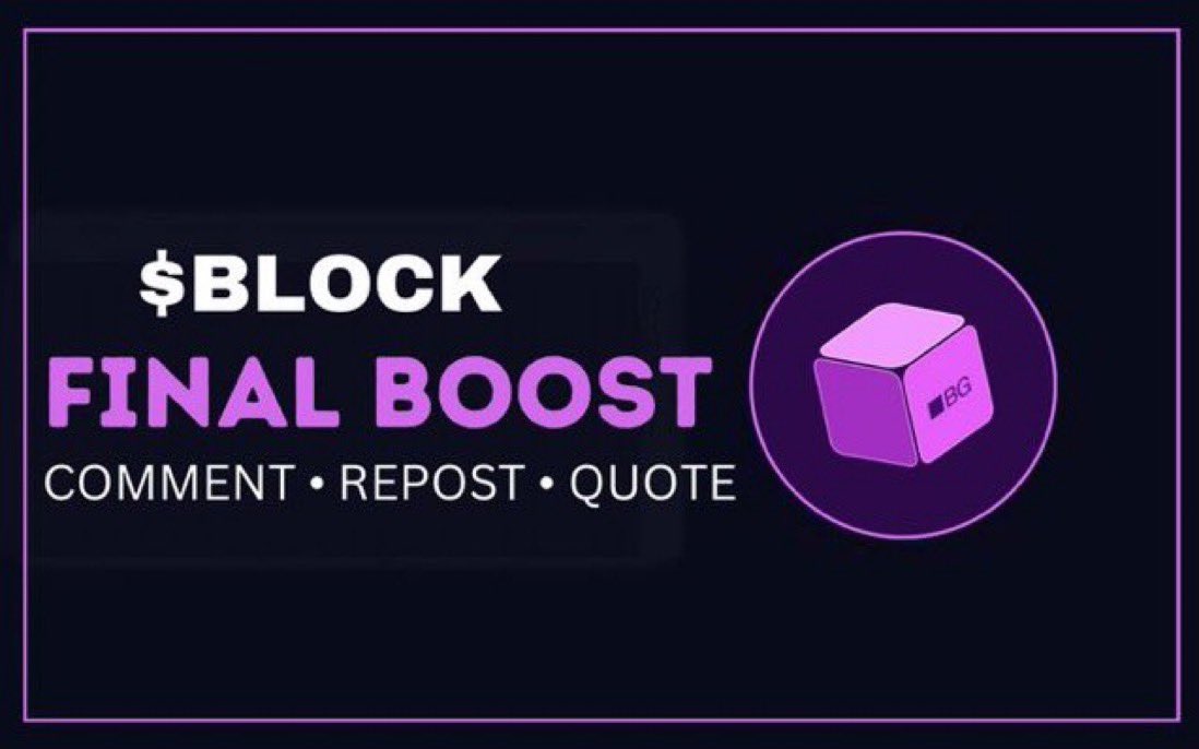 ⏲️THE FINAL HOURS OF $BLOCK ARE HERE!!!   

LET ME BOOST YOU WITH MY MAX MULTIPLIER BEFORE IT ENDS!!! 🚀

LET'S GET THIS GUYS! 💰🚀